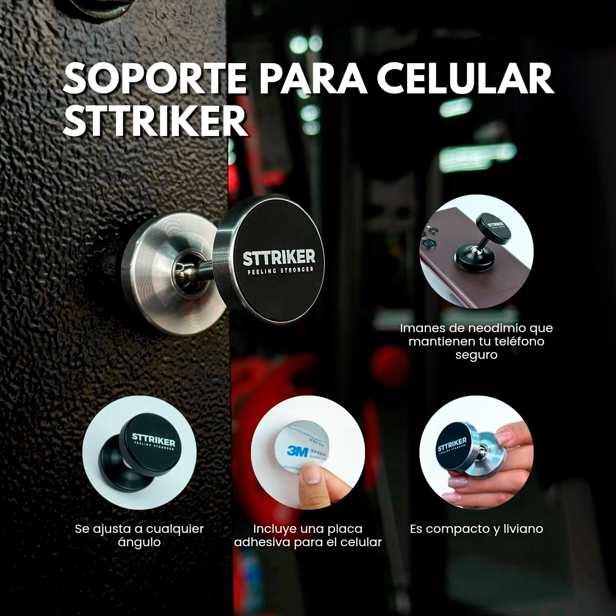 Soporte Celular Magnético Tripode Gym