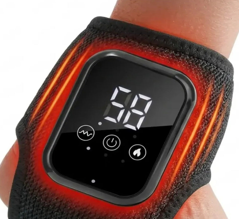 Control de la tobillera con la pantalla encendida y el calor activado