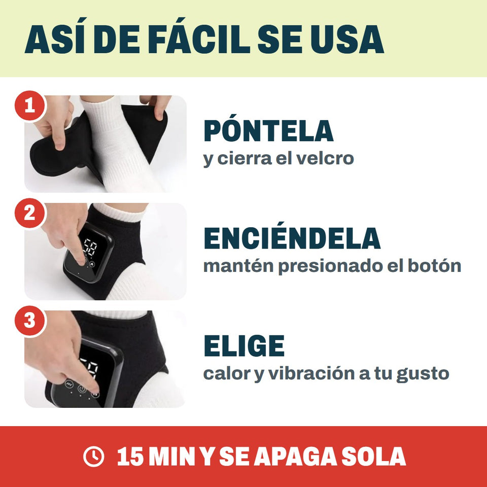 Así de fácil se usa: póntela, enciéndela y elige; se apaga sola en 15 min