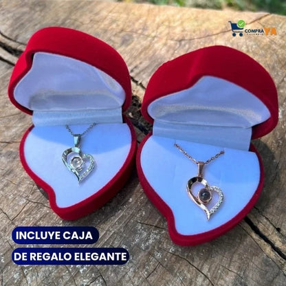 CADENA TE AMO 100 IDIOMAS + CAJA DE REGALO