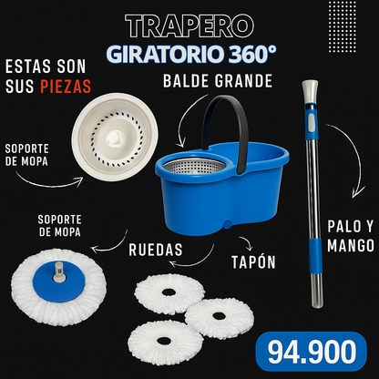 TRAPERO GIRATORIO ESCURRIDOR EASYTRAP