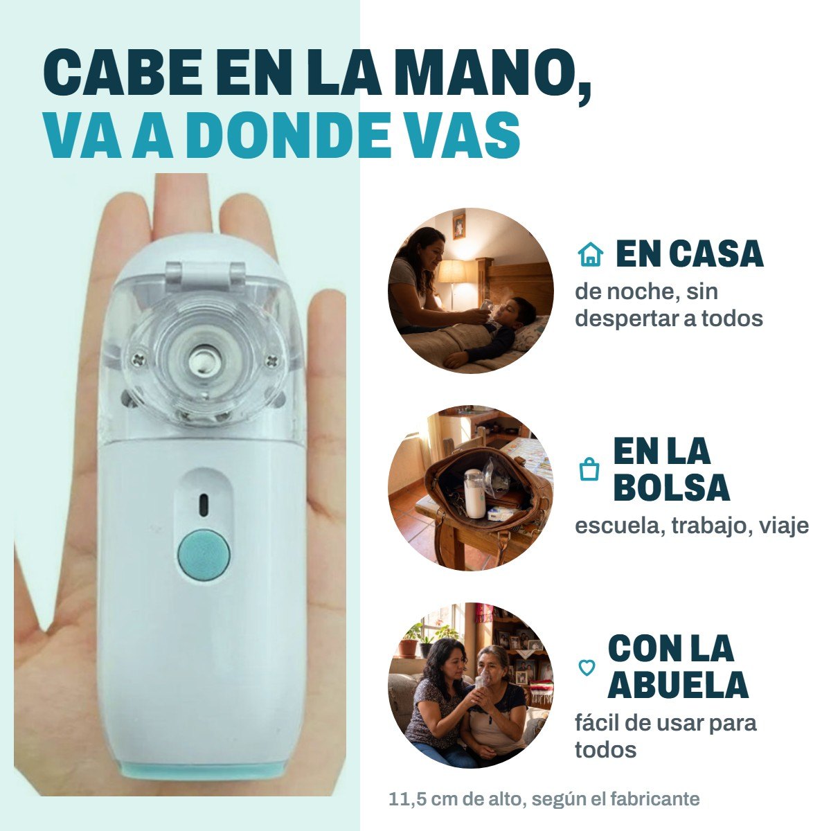 Cabe en la mano y va contigo: en casa, en la bolsa y con la abuela